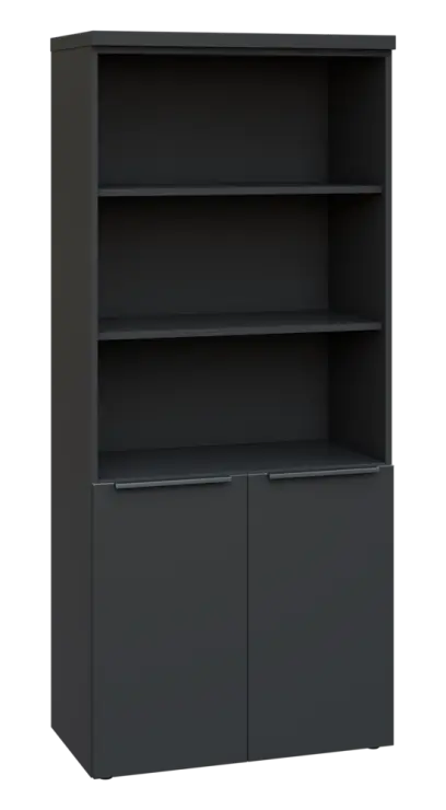 SIN 5 - 8DN3 kancelářská skříň, 2-dveřová/nika, 1820x800x400, antracit